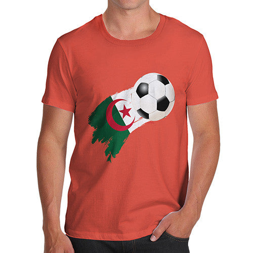 Algeria Football Flag Paint Splat Men's T-Shirt