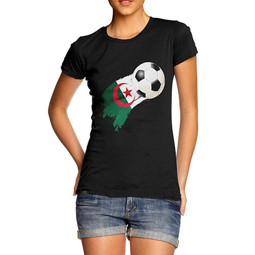 Algeria Football Flag Paint Splat Women's T-Shirt 