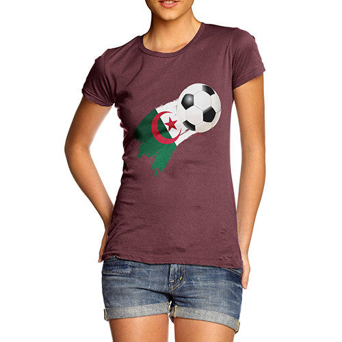 Algeria Football Flag Paint Splat Women's T-Shirt 