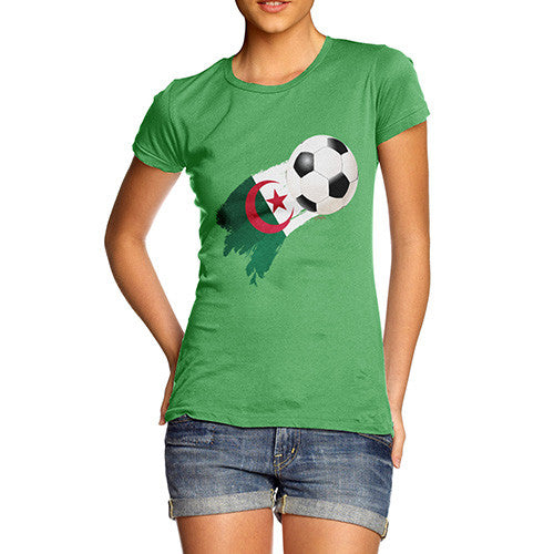 Algeria Football Flag Paint Splat Women's T-Shirt 