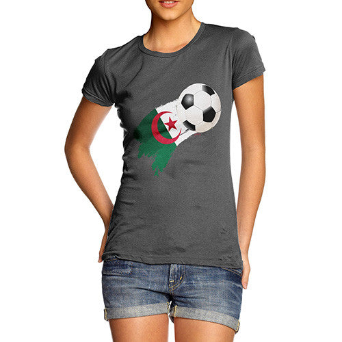 Algeria Football Flag Paint Splat Women's T-Shirt 