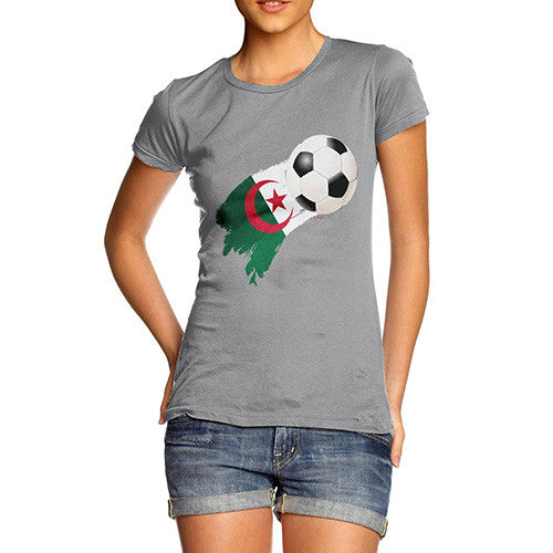 Algeria Football Flag Paint Splat Women's T-Shirt 