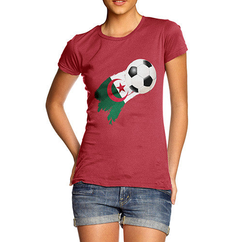 Algeria Football Flag Paint Splat Women's T-Shirt 