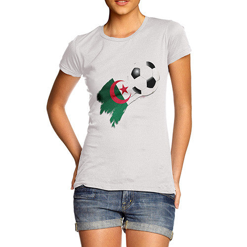 Algeria Football Flag Paint Splat Women's T-Shirt 