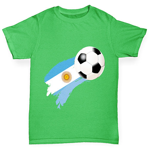 Argentina Football Flag Paint Splat Girl's T-Shirt 