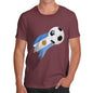 Argentina Football Flag Paint Splat Men's T-Shirt