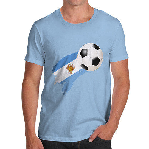 Argentina Football Flag Paint Splat Men's T-Shirt