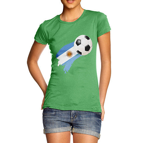 Argentina Football Flag Paint Splat Women's T-Shirt 