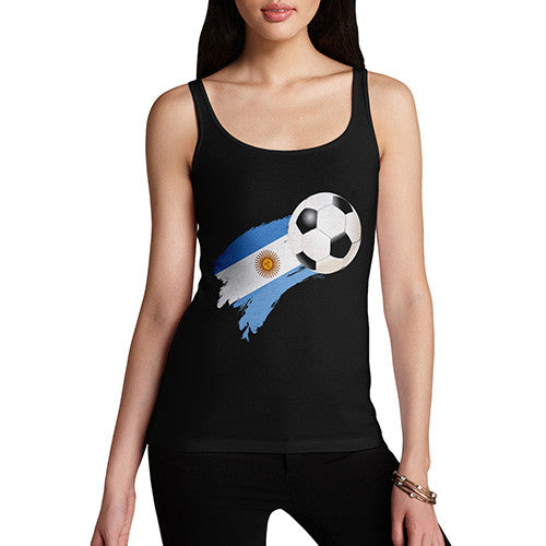 Argentina Football Flag Paint Splat Women's Tank Top