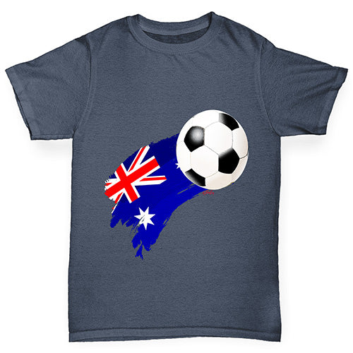 Australia Football Flag Paint Splat Boy's T-Shirt