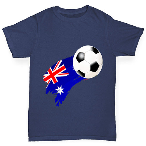 Australia Football Flag Paint Splat Boy's T-Shirt
