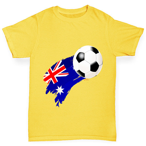 Australia Football Flag Paint Splat Boy's T-Shirt