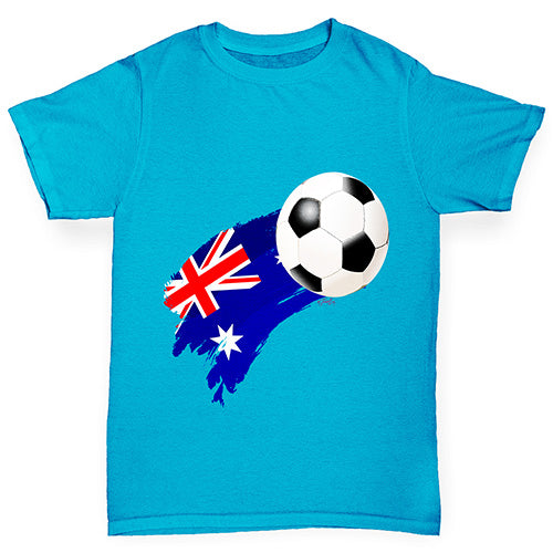 Australia Football Flag Paint Splat Girl's T-Shirt 