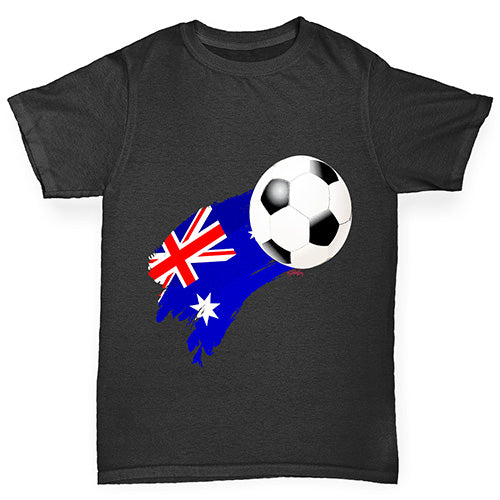 Australia Football Flag Paint Splat Girl's T-Shirt 