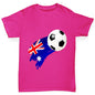 Australia Football Flag Paint Splat Girl's T-Shirt 