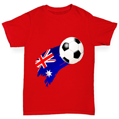 Australia Football Flag Paint Splat Girl's T-Shirt 