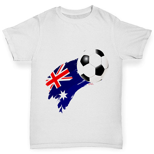 Australia Football Flag Paint Splat Girl's T-Shirt 