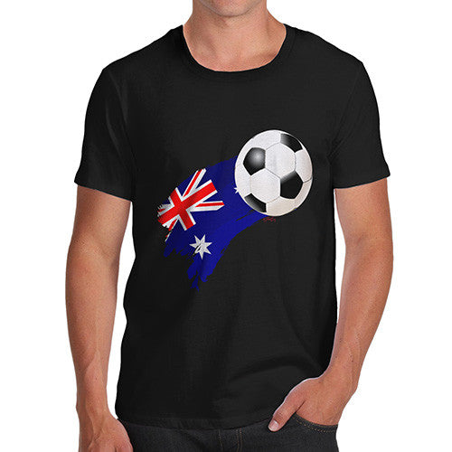 Australia Football Flag Paint Splat Men's T-Shirt