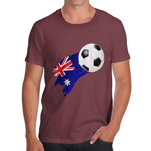 Australia Football Flag Paint Splat Men's T-Shirt