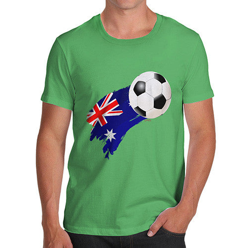 Australia Football Flag Paint Splat Men's T-Shirt