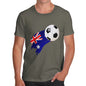 Australia Football Flag Paint Splat Men's T-Shirt