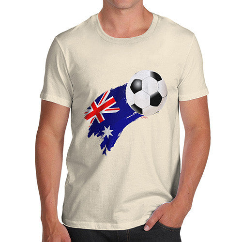 Australia Football Flag Paint Splat Men's T-Shirt