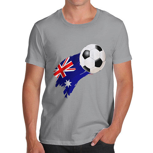 Australia Football Flag Paint Splat Men's T-Shirt