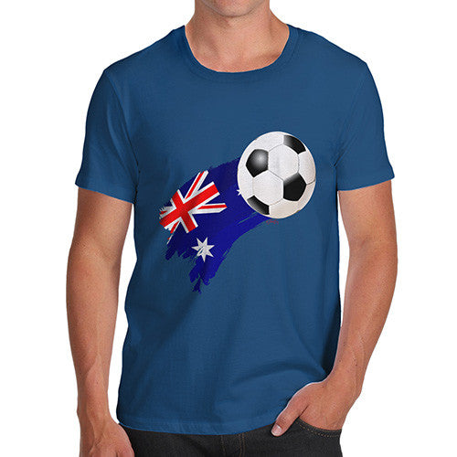 Australia Football Flag Paint Splat Men's T-Shirt