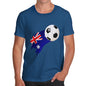 Australia Football Flag Paint Splat Men's T-Shirt