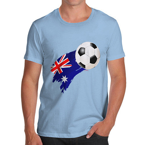 Australia Football Flag Paint Splat Men's T-Shirt