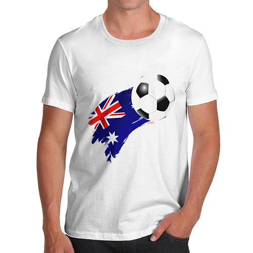 Australia Football Flag Paint Splat Men's T-Shirt