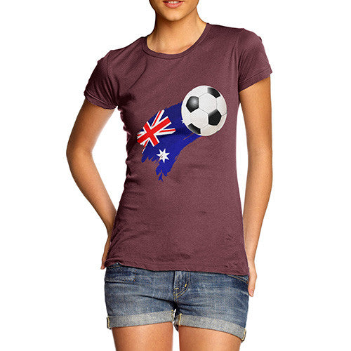 Australia Football Flag Paint Splat Women's T-Shirt 