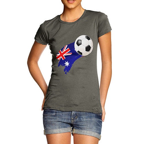 Australia Football Flag Paint Splat Women's T-Shirt 