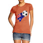 Australia Football Flag Paint Splat Women's T-Shirt 