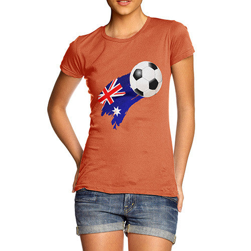 Australia Football Flag Paint Splat Women's T-Shirt 