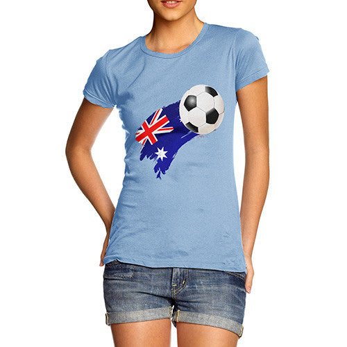 Australia Football Flag Paint Splat Women's T-Shirt 