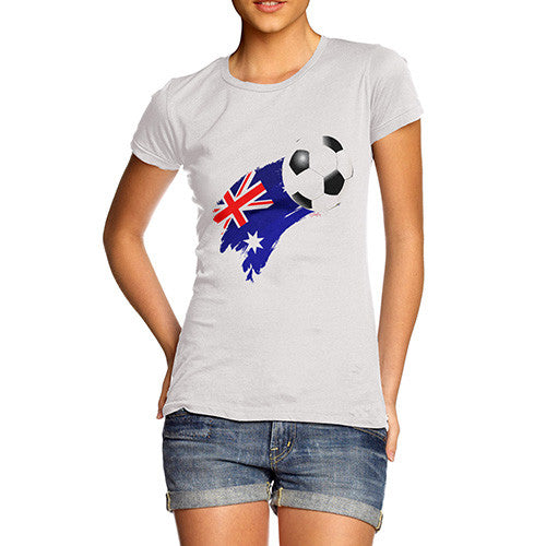 Australia Football Flag Paint Splat Women's T-Shirt 