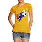 Australia Football Flag Paint Splat Women's T-Shirt 