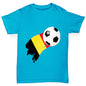 Belgium Football Flag Paint Splat Boy's T-Shirt