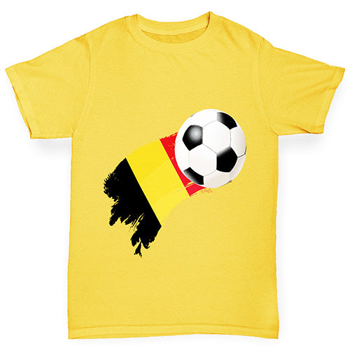 Belgium Football Flag Paint Splat Boy's T-Shirt