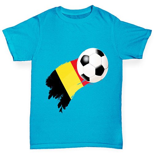 Belgium Football Flag Paint Splat Girl's T-Shirt 