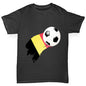 Belgium Football Flag Paint Splat Girl's T-Shirt 