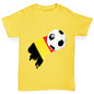 Belgium Football Flag Paint Splat Girl's T-Shirt 