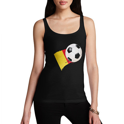 Belgium Football Flag Paint Splat Women's Tank Top