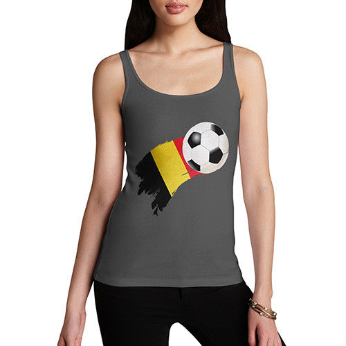 Belgium Football Flag Paint Splat Women's Tank Top