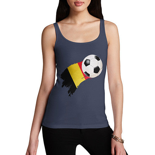 Belgium Football Flag Paint Splat Women's Tank Top