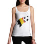 Belgium Football Flag Paint Splat Women's Tank Top