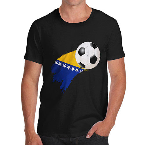 Bosnia And Herzegovina Football Flag Paint Splat Men's T-Shirt