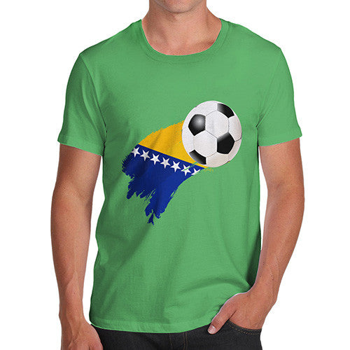 Bosnia And Herzegovina Football Flag Paint Splat Men's T-Shirt