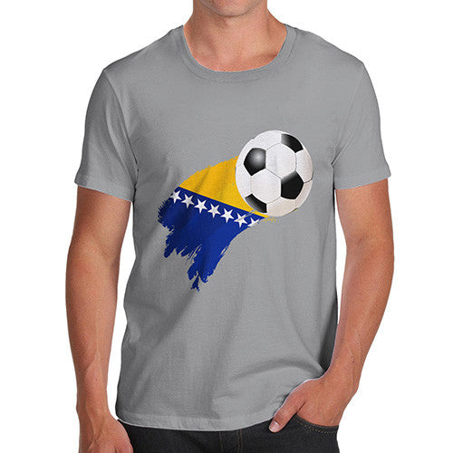 Bosnia And Herzegovina Football Flag Paint Splat Men's T-Shirt